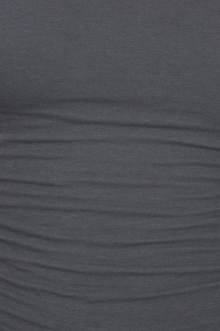 SuperSoft Ruched Back Top Gray - Image 4