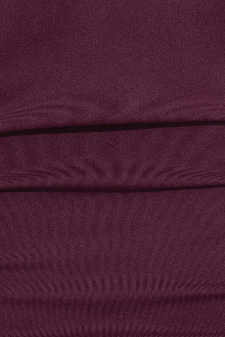 Sleek Short Sleeve Polo Top Burgundy - Image 4