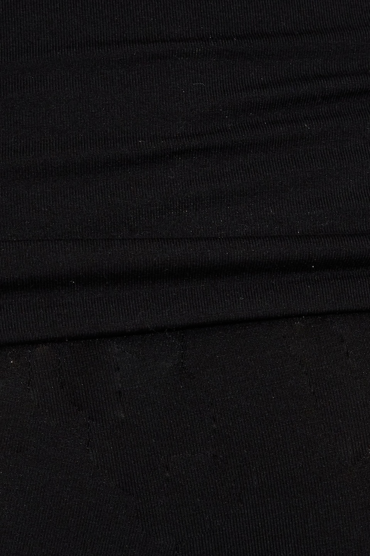 Fold Over Flare Knit Pants Black - Image 4