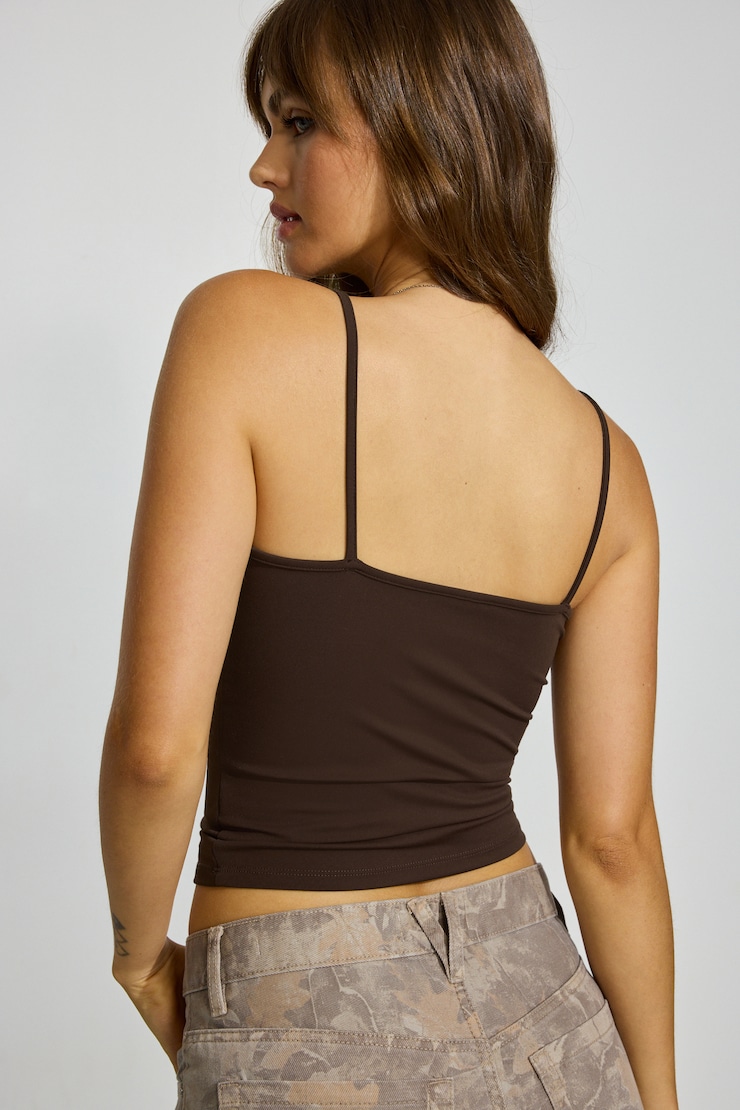Sleek Scoop Cami Top Brown - Image 3