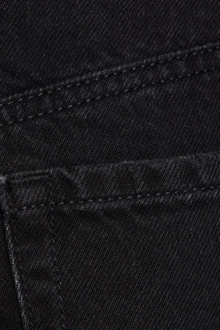 Denim Relaxed A-Line Shorts Black - Image 4