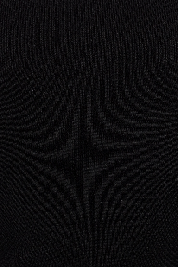 Crewneck Snap Cardigan Black - Image 5
