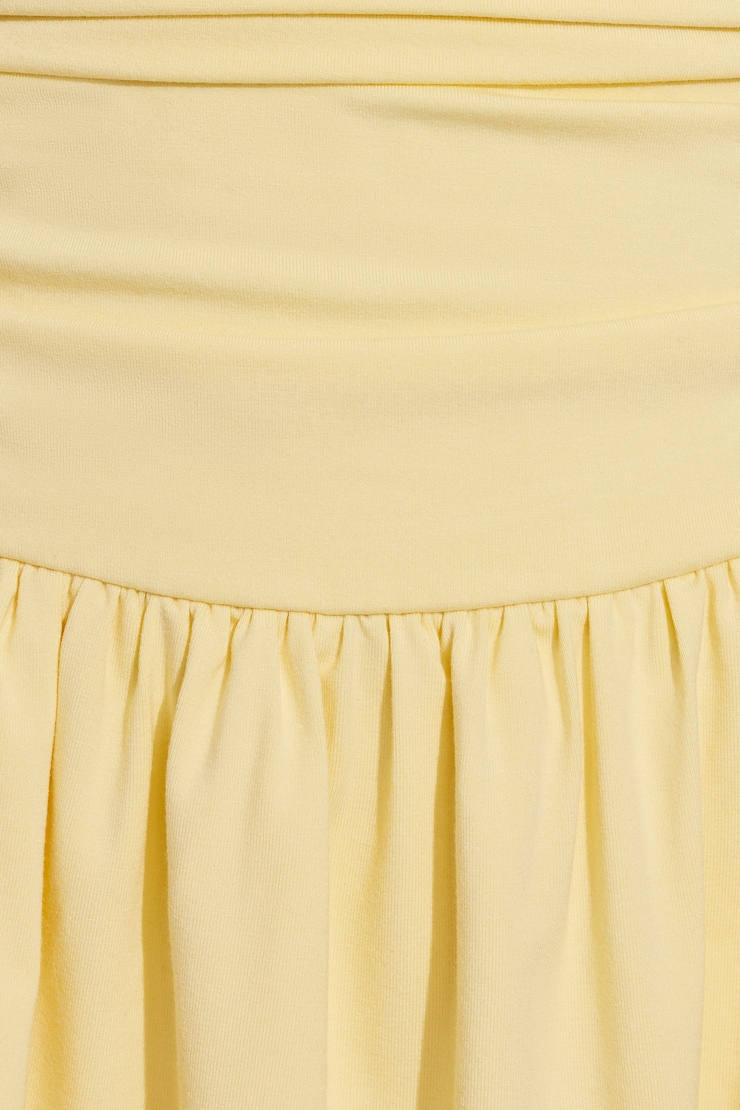 Flirty Hem Tube Romper Dress Yellow - Image 6