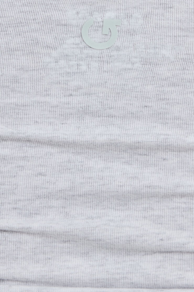 Cotton Sleek Plunge Bodysuit Gray - Image 5