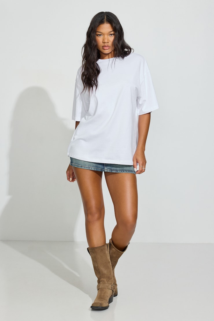 Oversized Boyfriend Tee White - Image 2