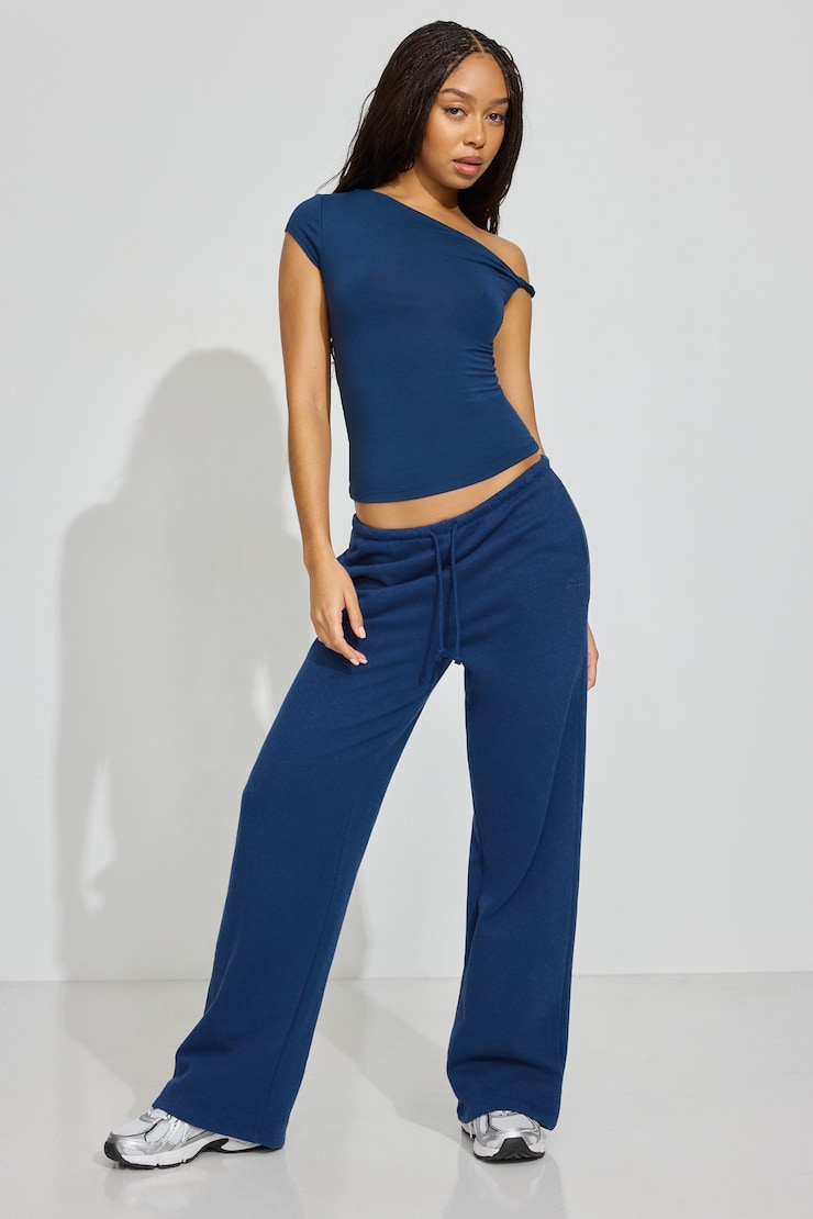 SoftTerry Wide Leg Sweatpants Navy
