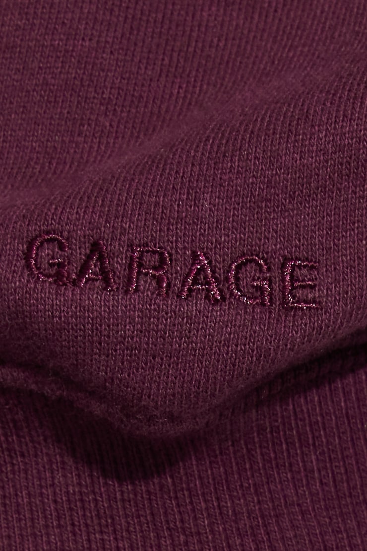 SoftTerry Off Shoulder Sweatshirt Burgundy - Image 4