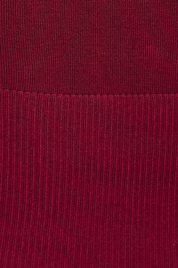 Ryan Fitted Boatneck Sweater Burgundy - Image 4