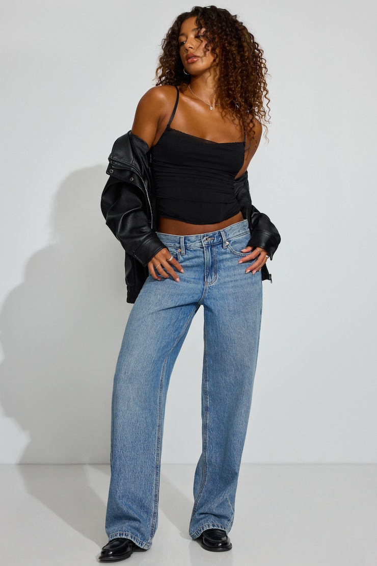 Ally Mesh Peekaboo Bustier Black - Image 2