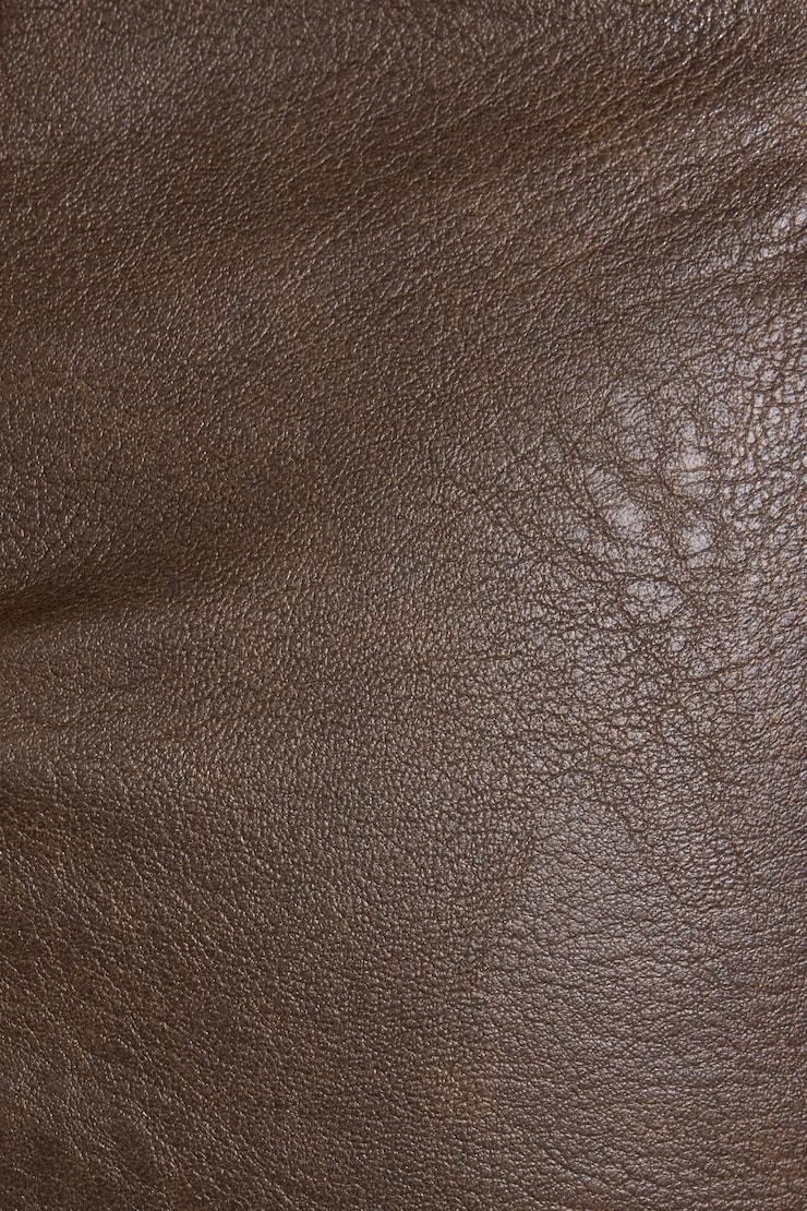 Micro Faux-Leather Bodycon Skort Brown - Image 4