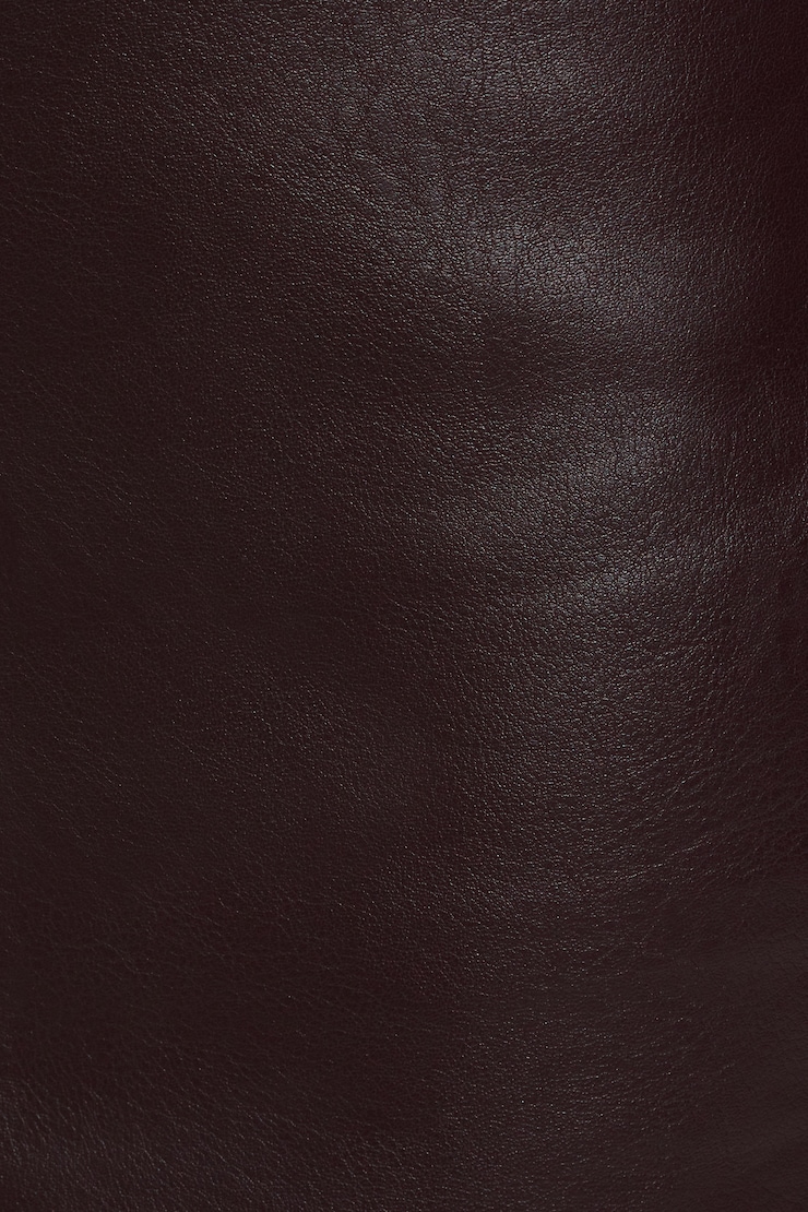 Micro Faux-Leather Bodycon Skort Brown - Image 5