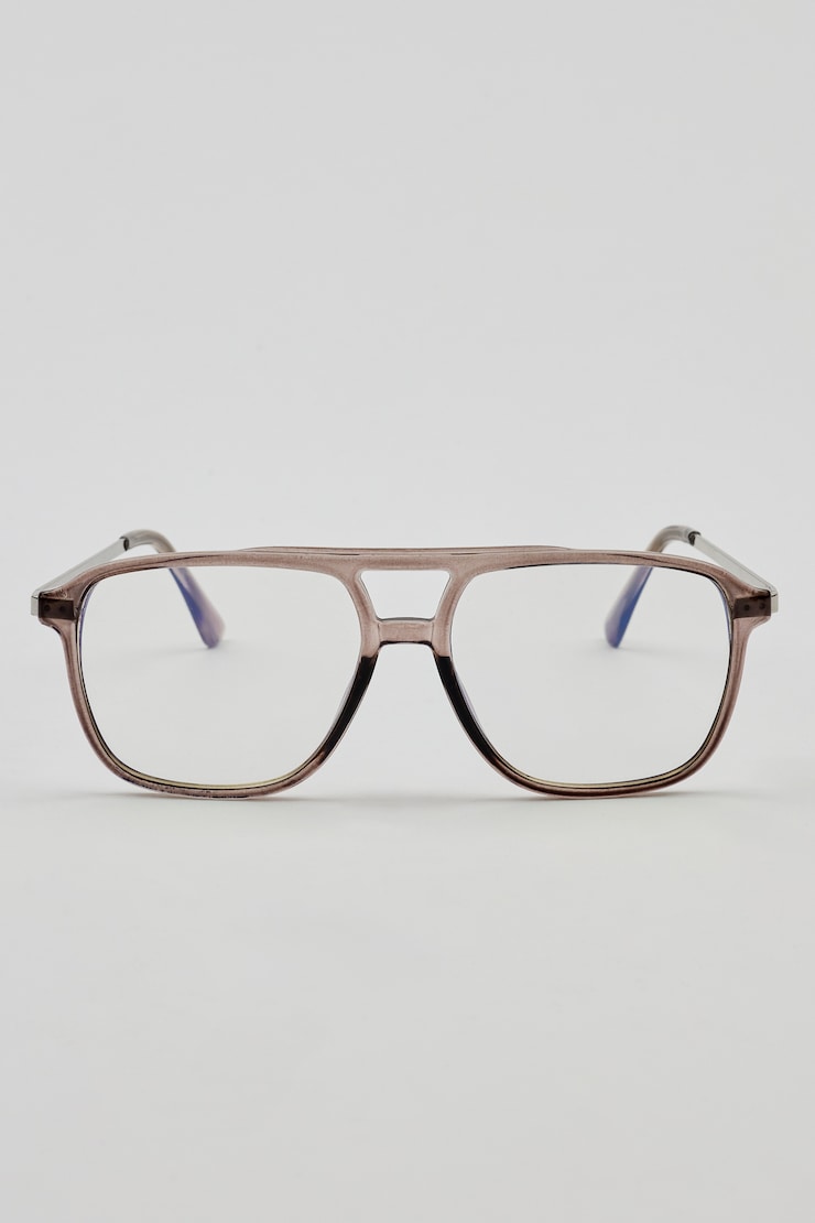 Retro Aviator Blue Light Readers Gray - Image 3