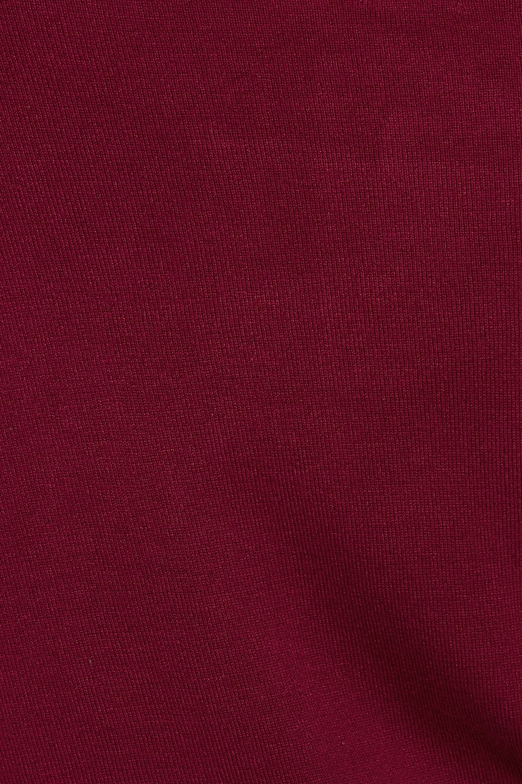Rae Asymmetric Fine Sweater Burgundy - Image 4