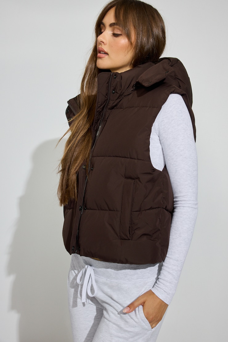 Perfect Puff Vest Brown - Image 2