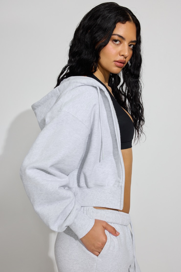 SoftTerry Bubble Zip Hoodie Gray - Image 2