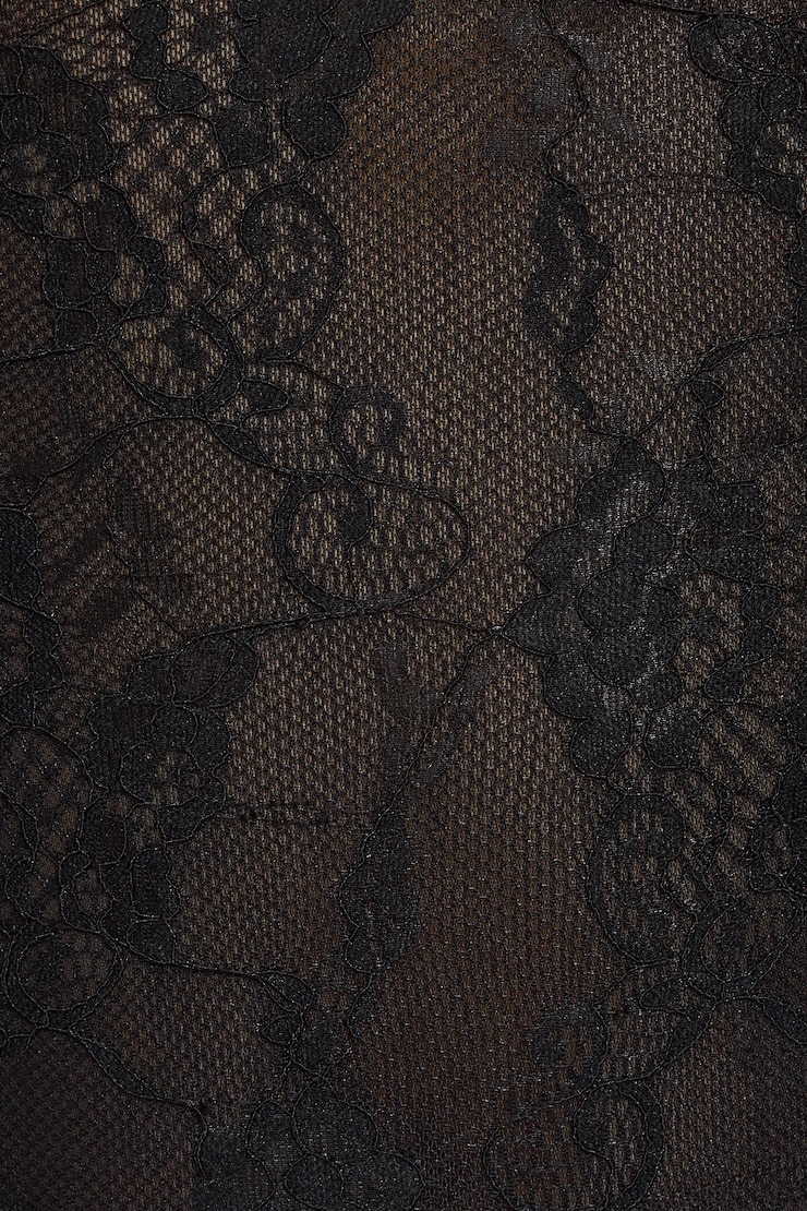 Lace Plunge Crossback Bodysuit Black - Image 4