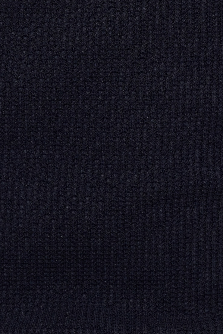 Waffle Picot Cami Top Navy - Image 4