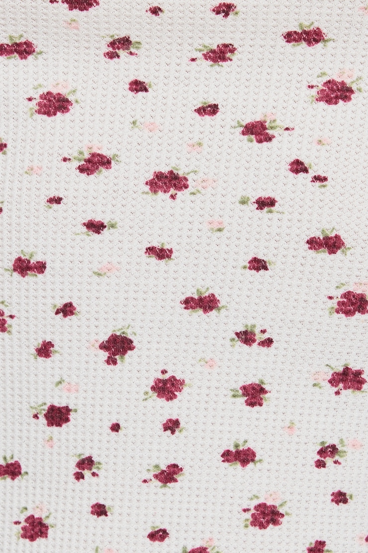 Waffle Picot Cami Top Red - Image 5