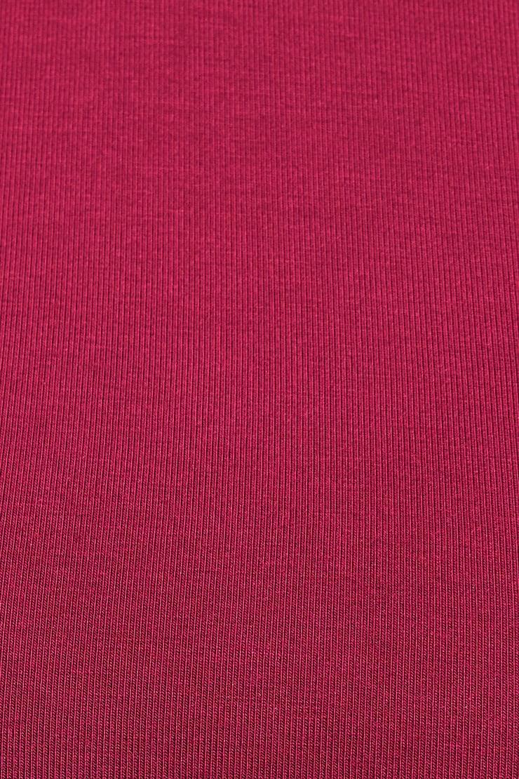 Cowl Back Short Sleeve Top Burgundy - Image 4