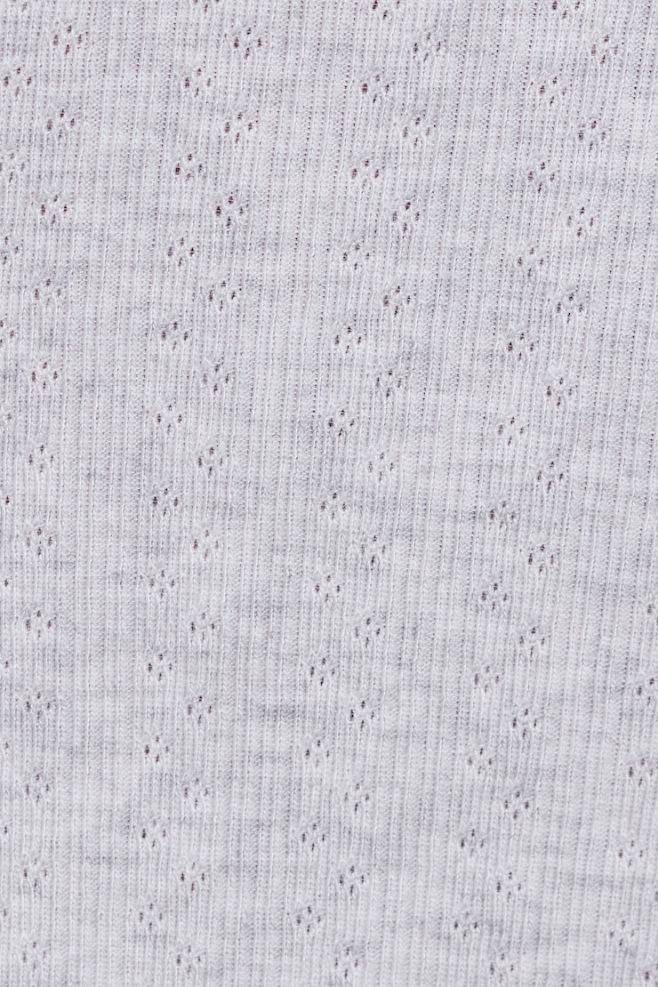 Pointelle Lettuce Edge Cami Top Gray - Image 5