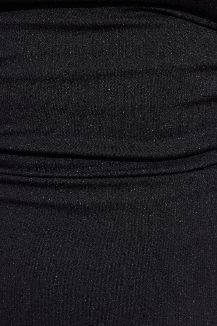 Ruched Sleek Tube Top Black - Image 4