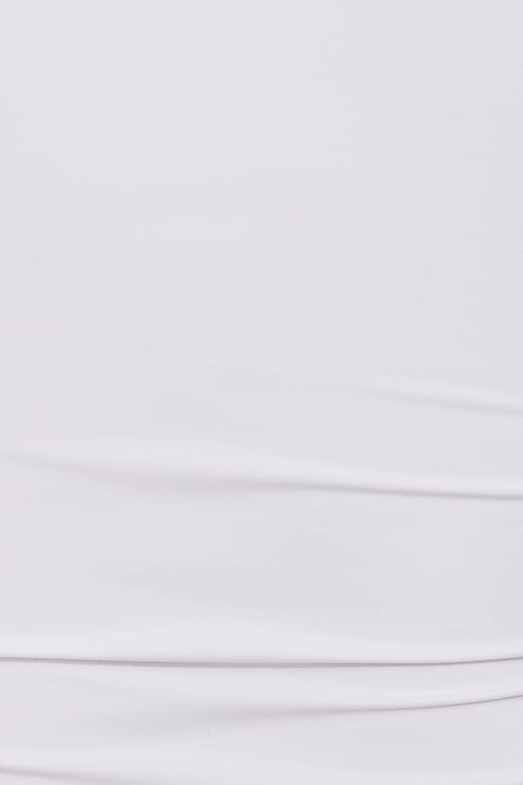 Sleek Crewneck Long Sleeve Top White - Image 4