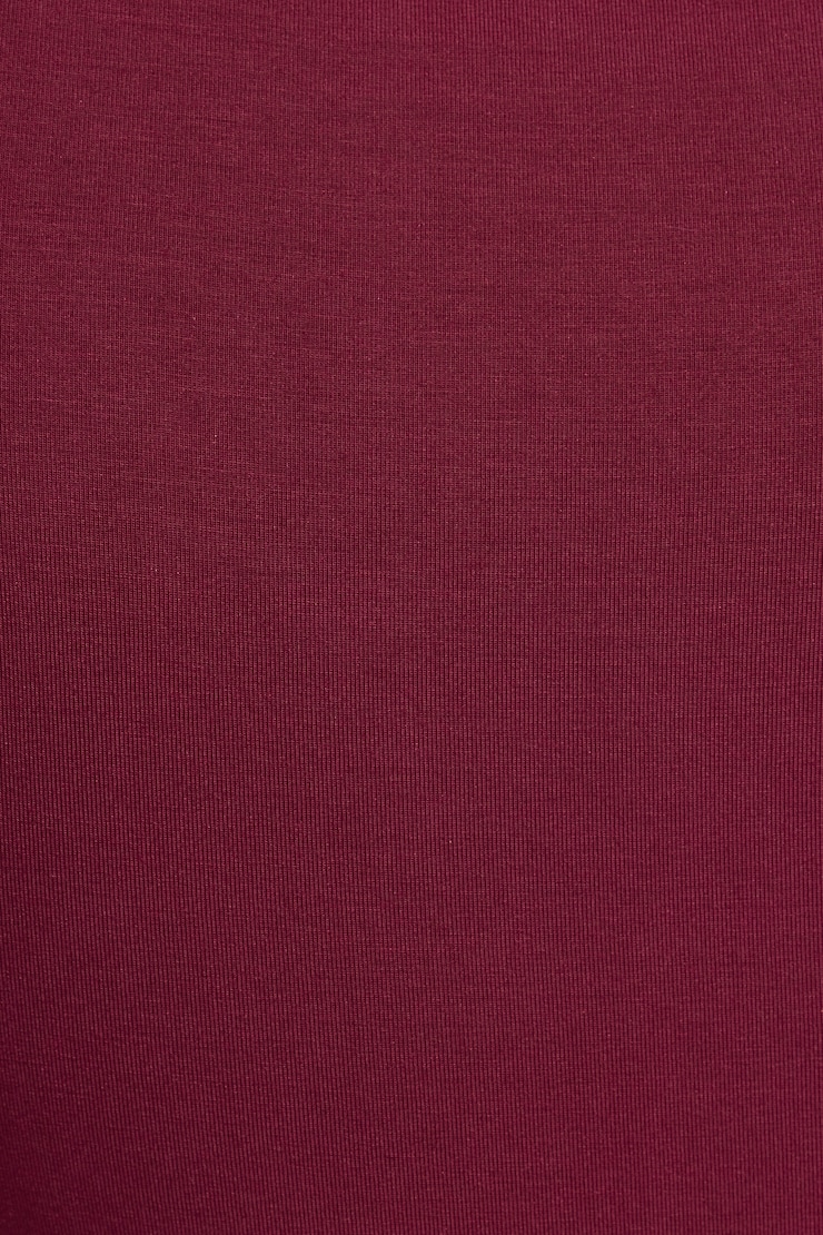Smooth Long Sleeve Crewneck Top Burgundy - Image 4