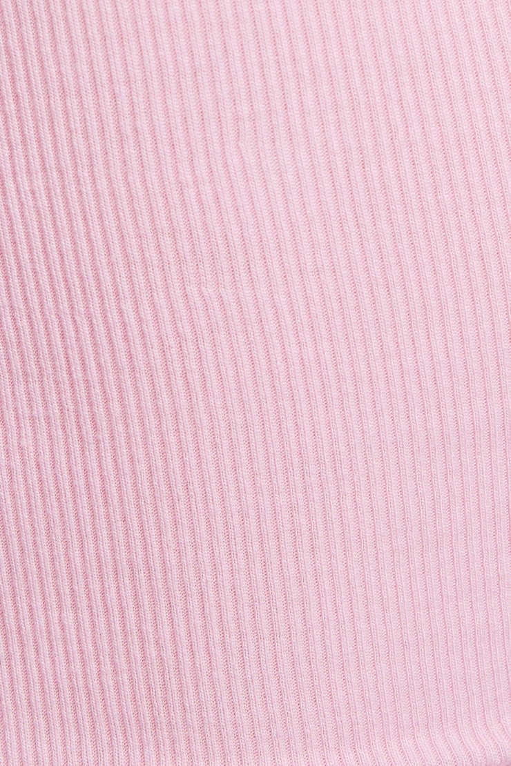 Serene Deep V-Neck Long Sleeve Top Pink - Image 4