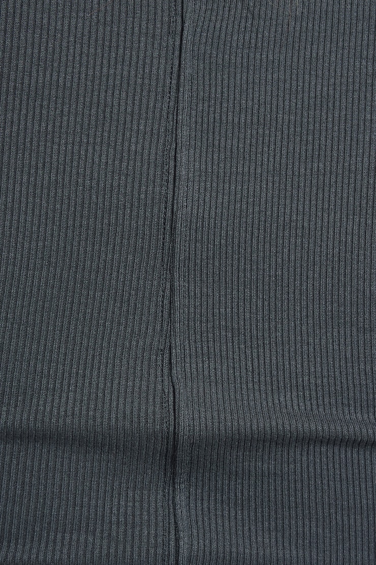 Serene Deep V-Neck Long Sleeve Top Grey - Image 4