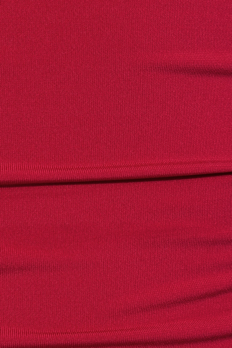 High Cowl Banded Bubble Top Red - Image 4