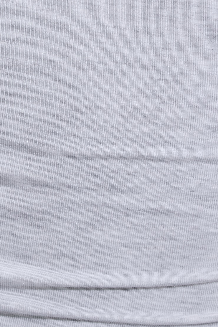 Smooth Open Neck Tee Gray - Image 5