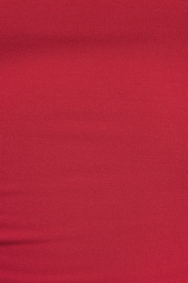 Smooth Open Neck Tee Red - Image 4