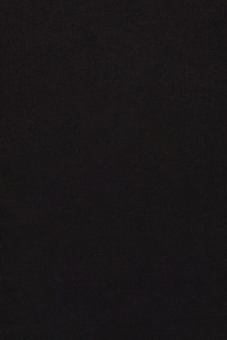 Mid Neck Cropped Tank Top Black - Image 4