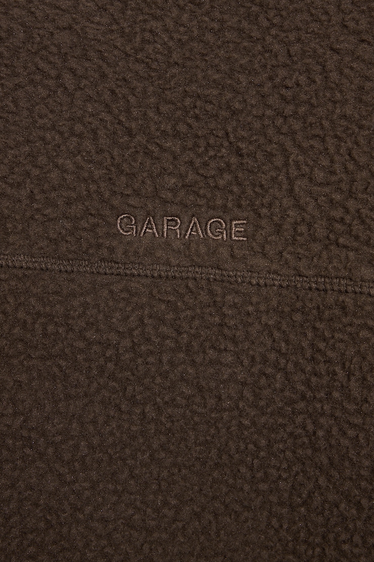 Sherpa Fleece Full Zip Jacket Brown - Image 5