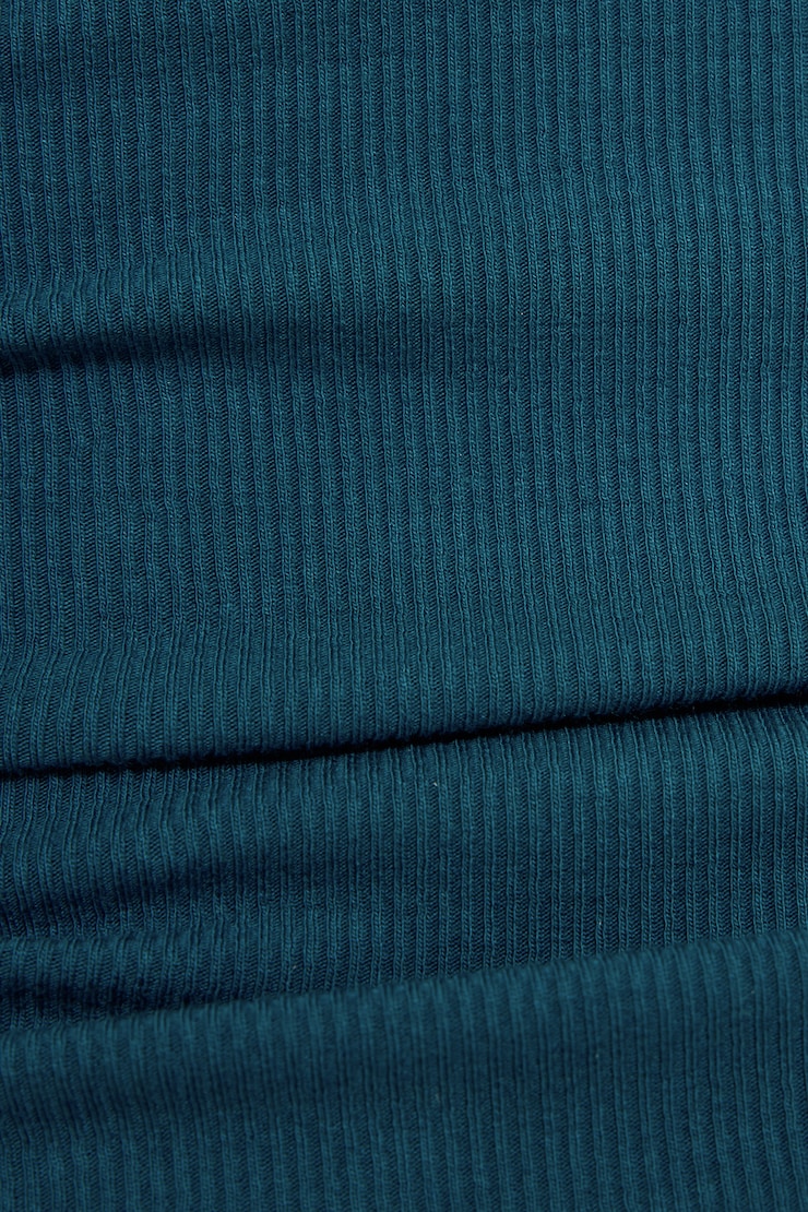 Scoop Ribbed Halter Top Blue - Image 4