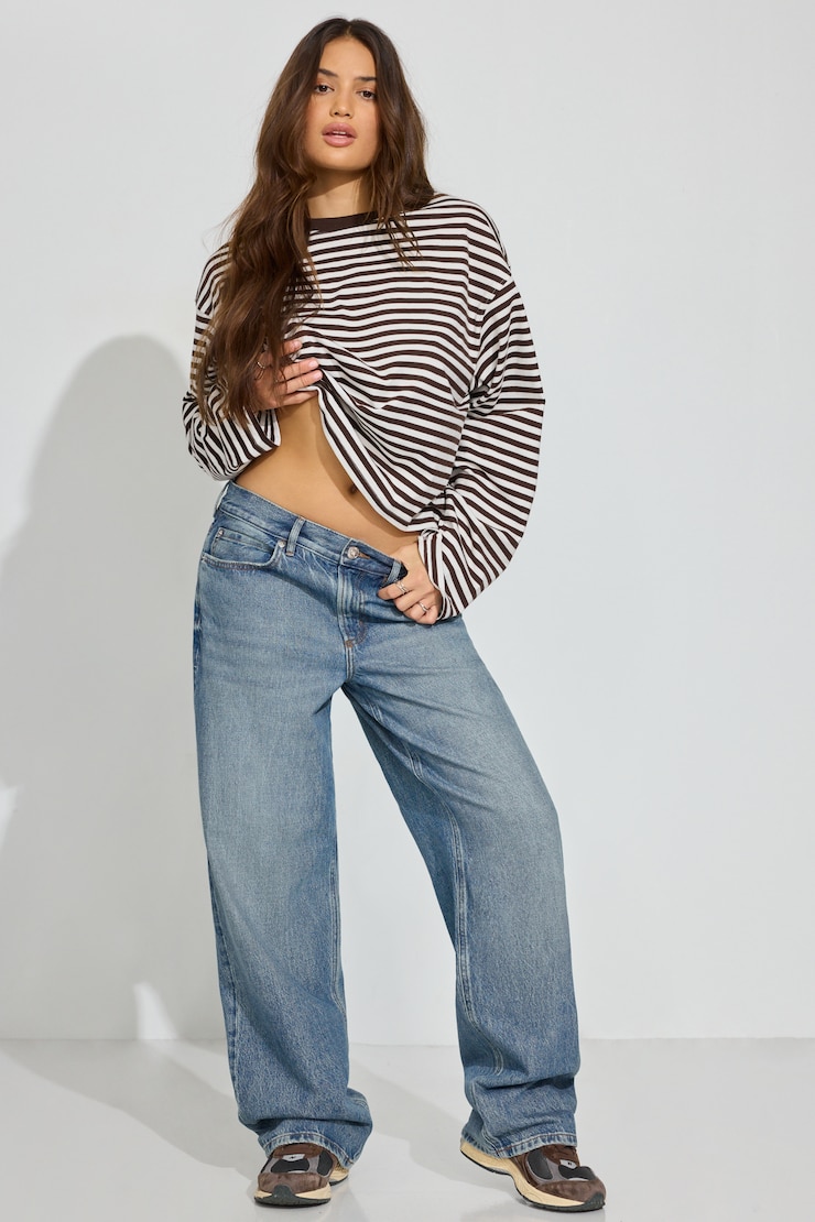 Fluid Long Sleeve Crewneck Brown - Image 3