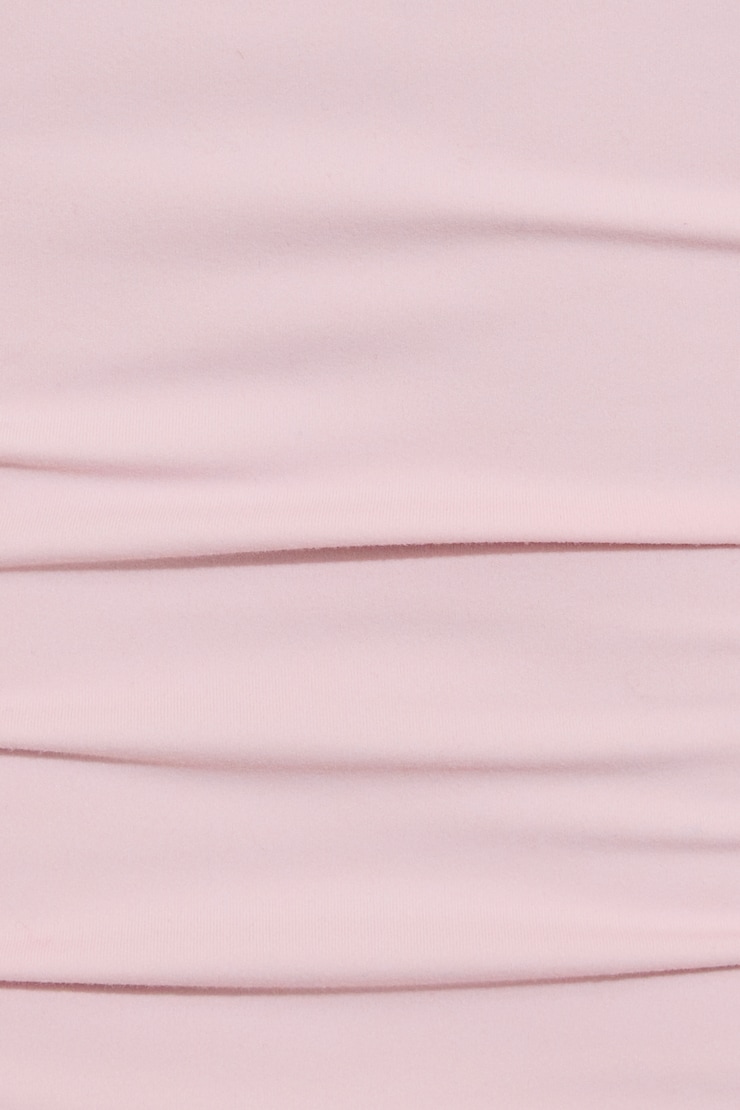 Sleek V-Neck Short Sleeve Top Pink - Image 4