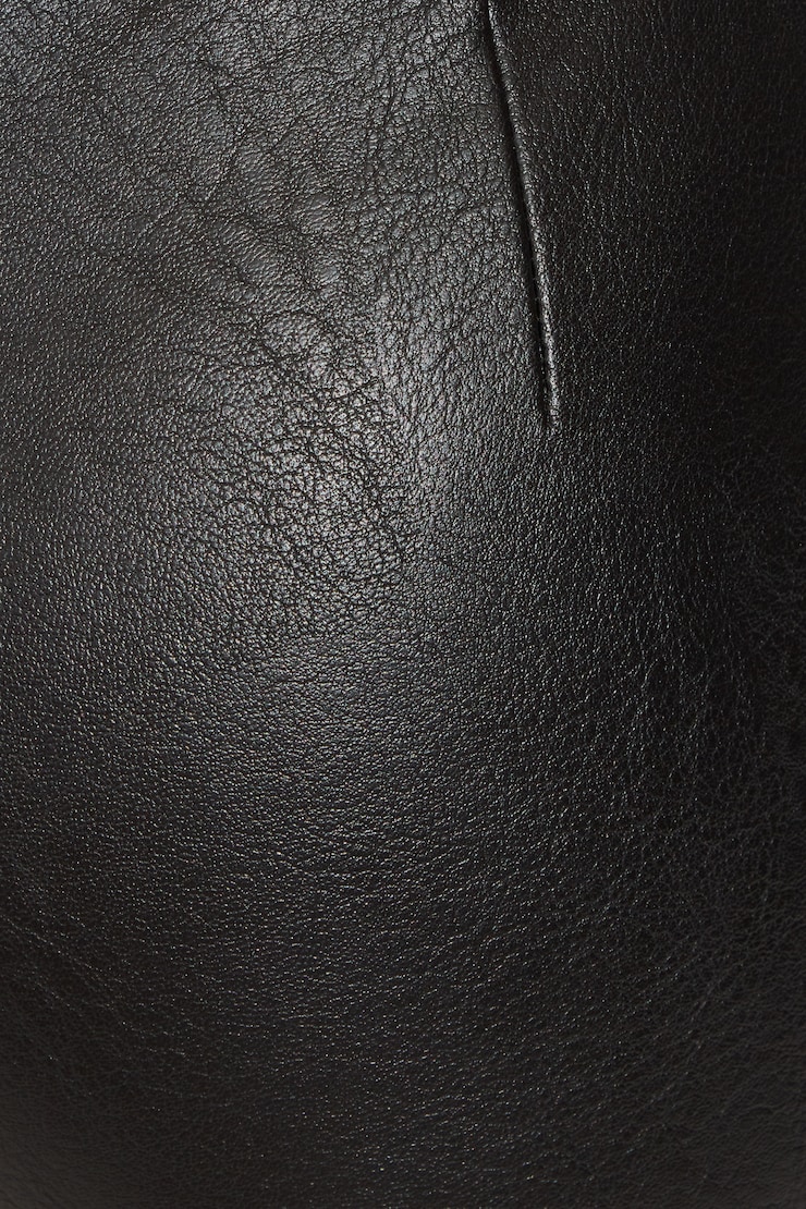 Faux Leather Micro Shorts Black - Image 4