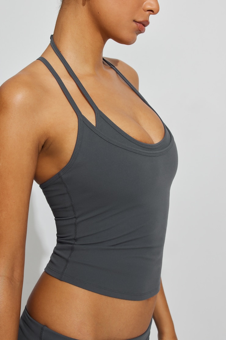 SoftActive Layered Tank Top Gray
