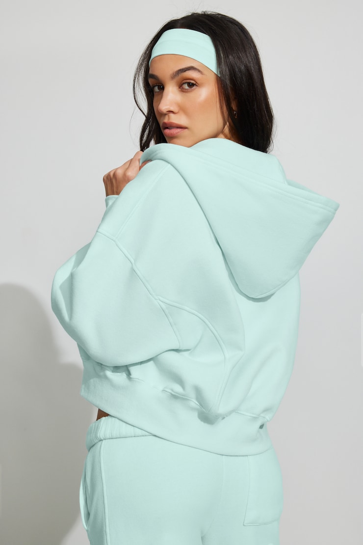 UltraFleece Cotton Zip Hoodie Blue - Image 4