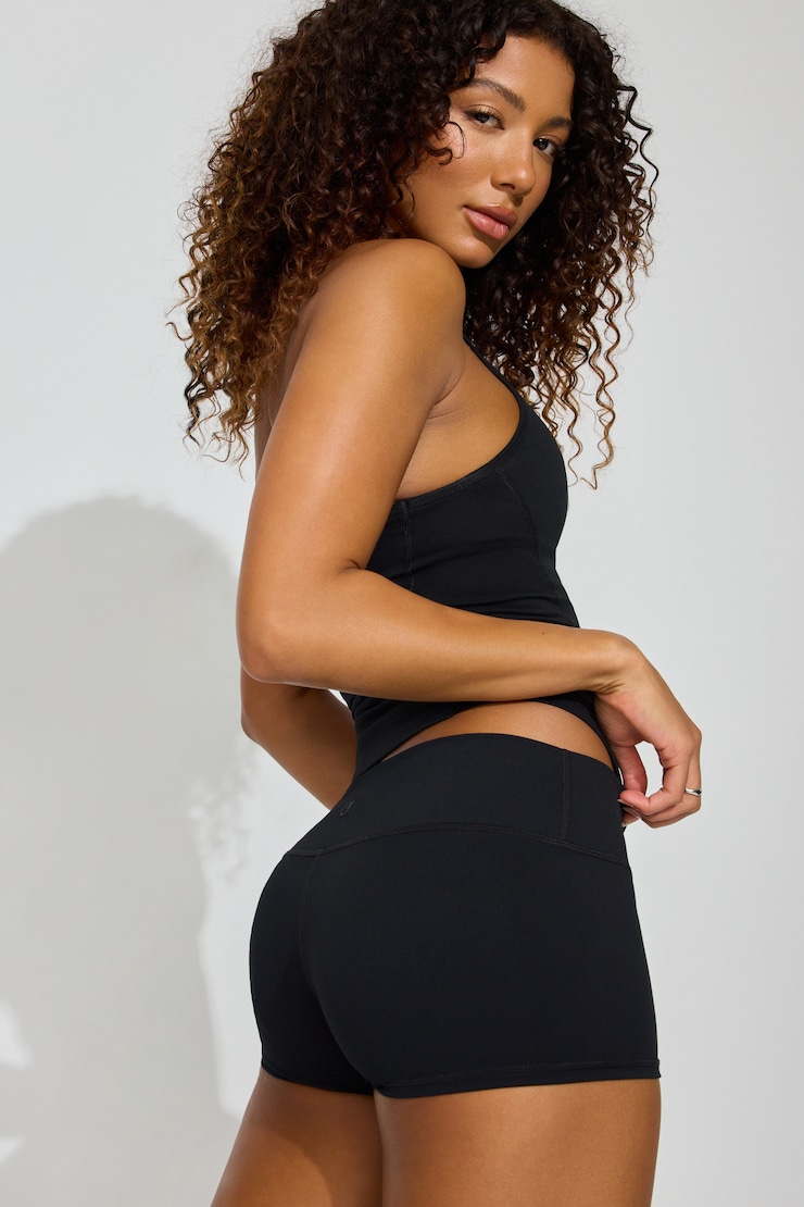 SoftActive Low Rise Booty Shorts Black